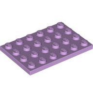 Lego destička 4x6, levandulová (6334052)